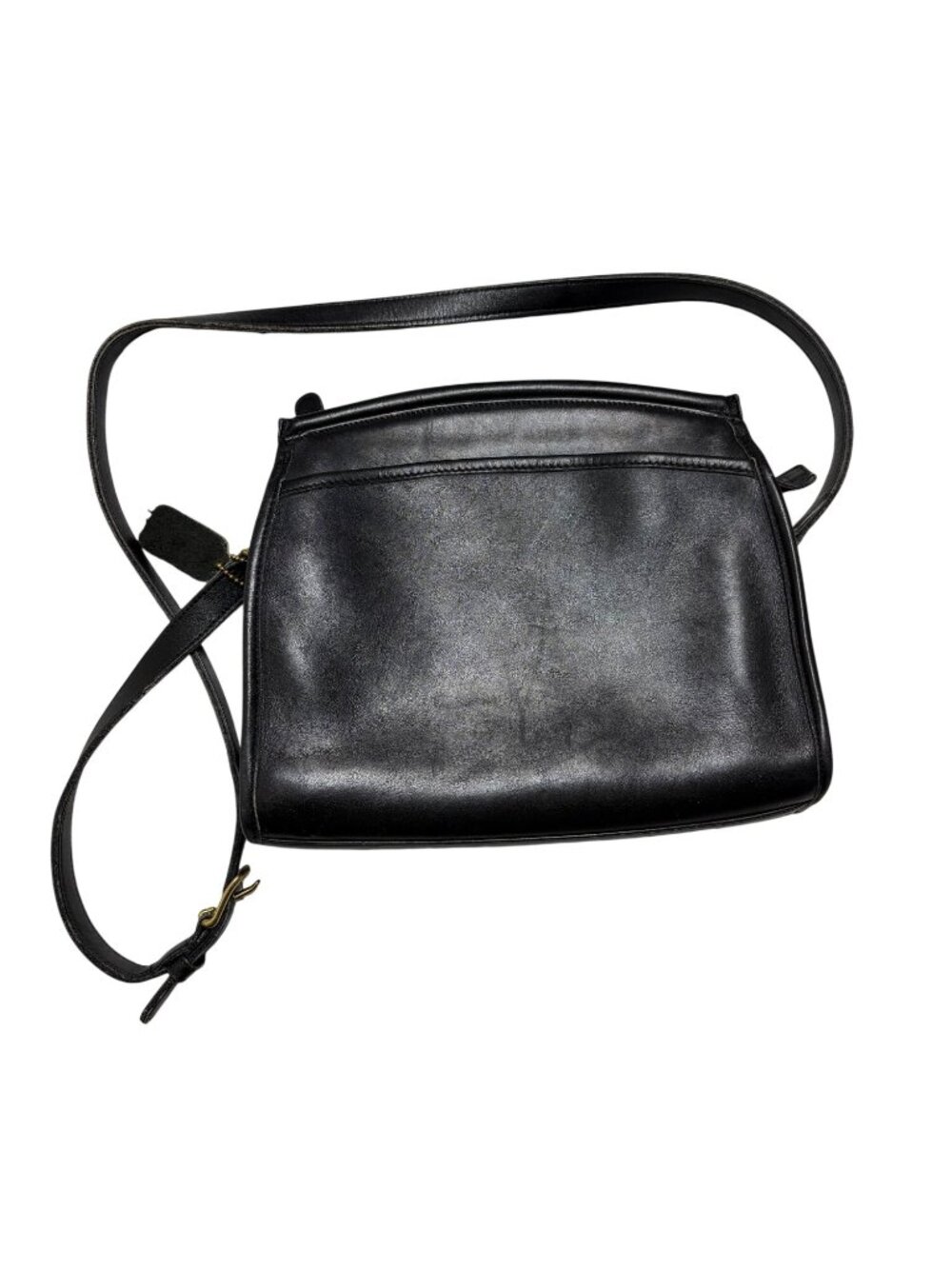 Coach Vintage Black Pocket Zip Crossbody Shoulder Purse